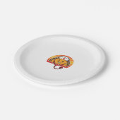 Krankenschwester Taco Retro Vintage Gravur Design_ Pappteller (Schrägansicht)