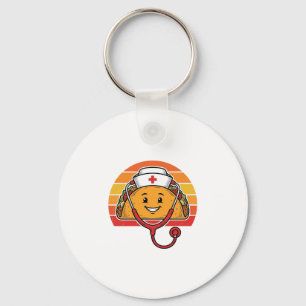 Krankenschwester Taco Retro Vintage Gravur Design_ Schlüsselanhänger