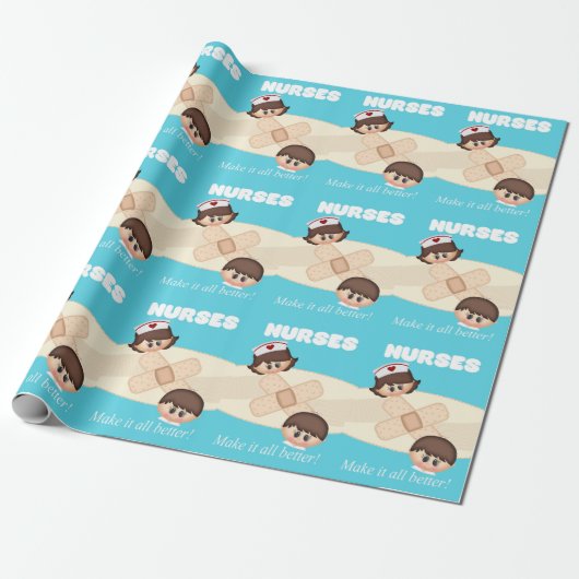 Krankenschwester-Tagesgeschenk-Packpapier Geschenkpapier (Ungerollt)