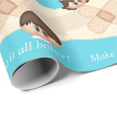 Krankenschwester-Tagesgeschenk-Packpapier Geschenkpapier (Rolleneckpunkt)