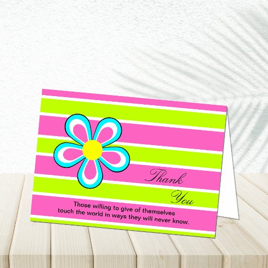 Krankenschwester-Tageskarte -- Mit Blumen Dankeskarte