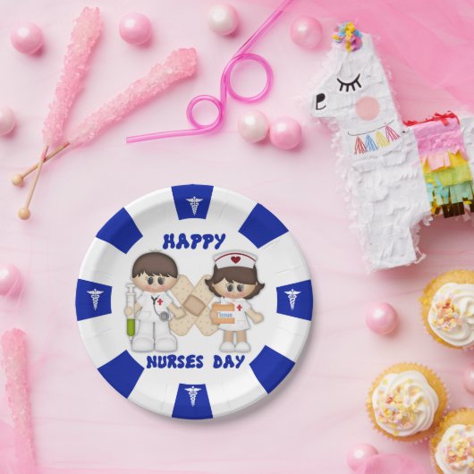 Krankenschwester-Tageskundenspezifischer Pappteller (Party)