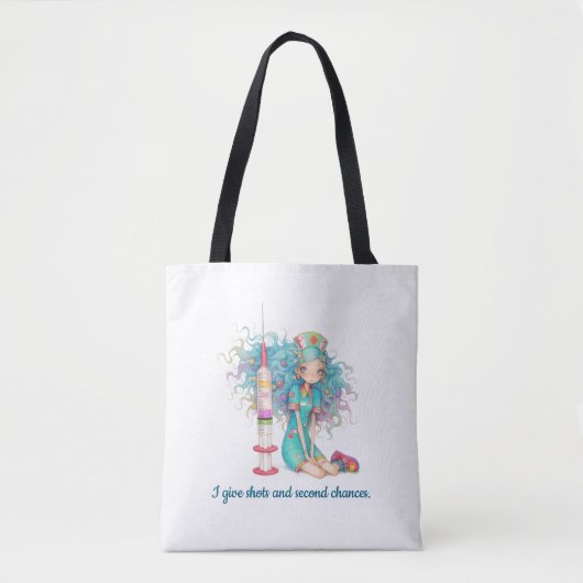 Krankenschwester-Tasche. Ich gebe Spritzen und zwe Tasche (Vorderseite)