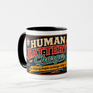 Krankenschwester-Tasse – Menschlicher Batterielade Tasse