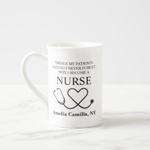 Krankenschwester-Tasse, Personalisiertes Geschenk Porzellantasse