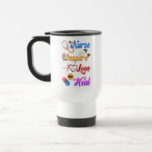 Krankenschwester Thermal Inspire Liebe Heilen Med Reisebecher