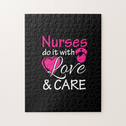 Krankenschwester tun es mit Liebe und Pflege Puzzle (Vertikal)