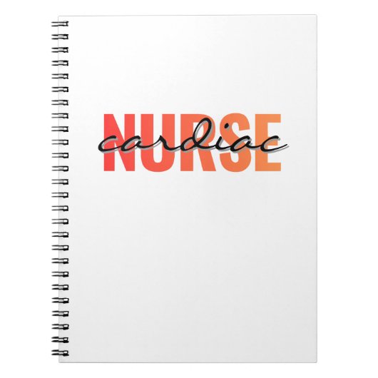 Krankenschwester-Typografie-Design Notizblock (Vorderseite)