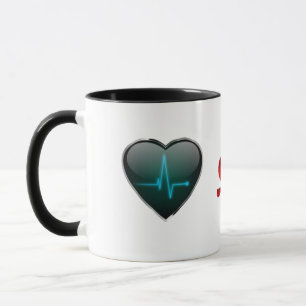 Krankenschwester- und Arzt-Schätzungs-Herzschlag Z Tasse