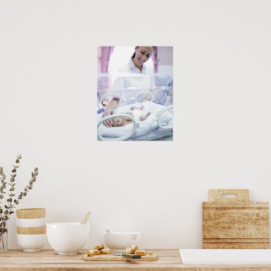 Krankenschwester und Frühgeborene Poster (Küche)
