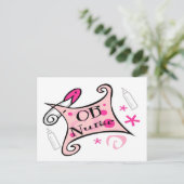 Krankenschwester und Krankenpfleger (Geburtshilfe) Postkarte (Stehend Vorderseite)