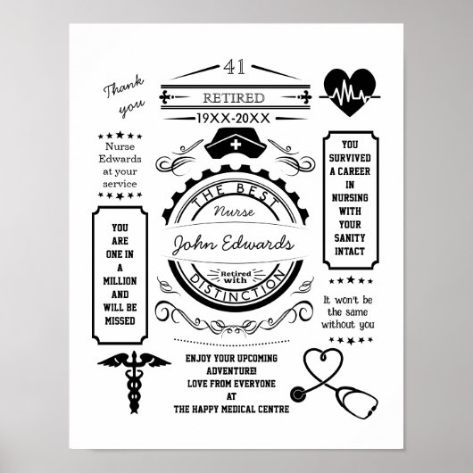 Krankenschwester und Krankenschwester verlassend K Poster (Vorne)