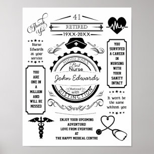 Krankenschwester und Krankenschwester verlassend K Poster