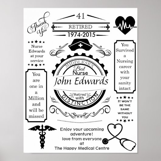 Krankenschwester und Krankenschwester verlassend K Poster (Vorne)