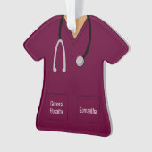 Krankenschwester und Lila Beruf Ornament (Vorderseite)