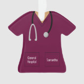 Krankenschwester und Lila Beruf Ornament (Vorderseite)