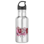 Krankenschwester Valentine Edelstahlflasche (Vorderseite)
