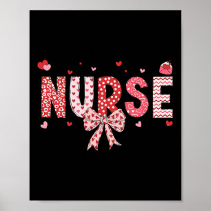 Krankenschwester Valentine Kokette Schleife Frohe  Poster
