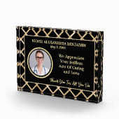 Krankenschwester Vielen Dank Wertschätzung Gold Pe Fotoblock (Rechts)