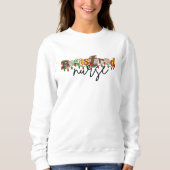 Krankenschwester Vintage Scrapbooking Sweatshirt (Vorderseite)