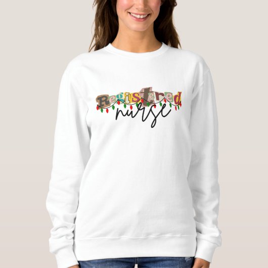 Krankenschwester Vintage Scrapbooking Sweatshirt (Vorderseite)