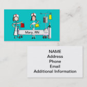 Krankenschwester-Visitenkarte-Krankenhaus-Szene Visitenkarte (Vorne/Hinten)