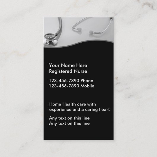 Krankenschwester-Visitenkarten Visitenkarte (Vorderseite)