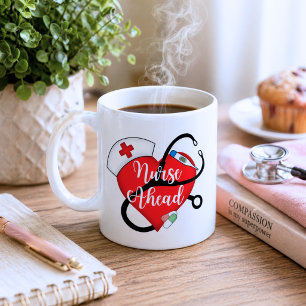 Krankenschwester Voraus Kaffeetasse