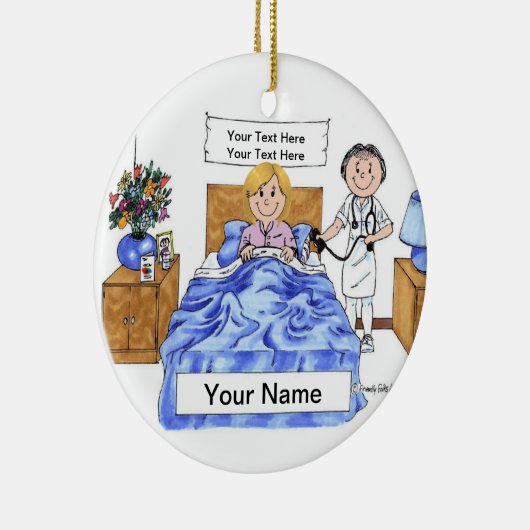 Krankenschwester - Weibliche, erwachsene Keramik P Keramik Ornament (Rechts)