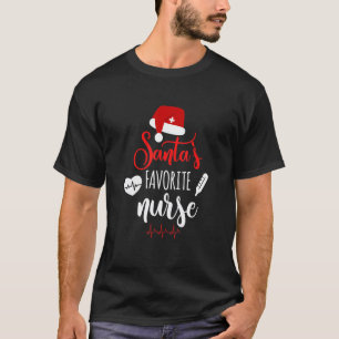 Krankenschwester Weihnachten Santa's Lieblings-Kra T-Shirt
