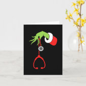 Krankenschwester Weihnachten Stethoskop Krankensch Karte (Gelbe Blume)