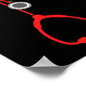 Krankenschwester Weihnachten Stethoskop Krankensch Poster (Ecke)