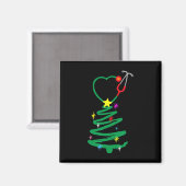 Krankenschwester Weihnachtsbaum Stethoskop Kranken Magnet (Vorderseite/Rückseite)