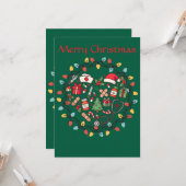 Krankenschwester-Weihnachtskarte Karte (Vorderseite/Rückseite Beispiel)