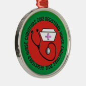 Krankenschwester-Weihnachtsverzierung 2012 Silbernes Ornament (Rechts)