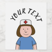 Krankenschwester Weinetikett (Einzelnes Label)