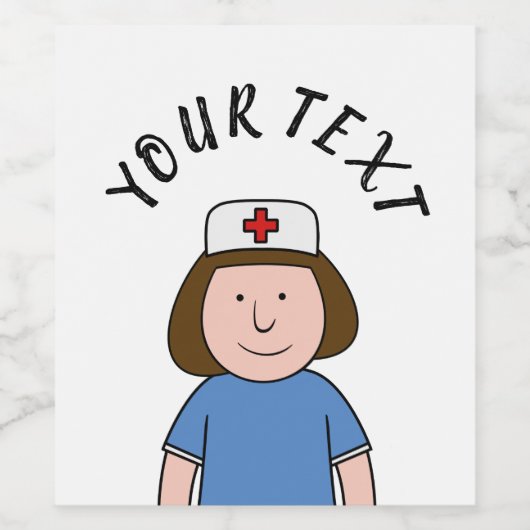 Krankenschwester Weinetikett (Einzelnes Label)