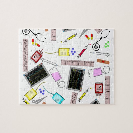 Krankenschwester-Werkzeuge Puzzle (Horizontal)