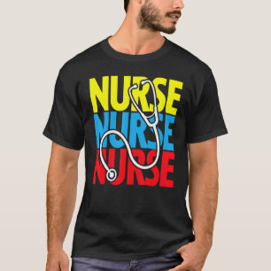 Krankenschwester-Woche Stethoskop Medizin Krankens T-Shirt