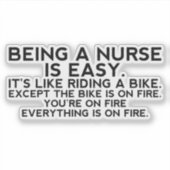 Krankenschwester zu sein ist einfach, Krankenschwe Aufkleber (Vorderseite)