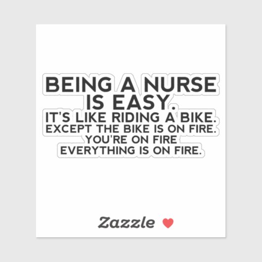 Krankenschwester zu sein ist einfach, Krankenschwe Aufkleber (Blatt)