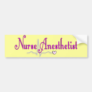 Krankenschwesteranesthetist-Geschenke Autoaufkleber