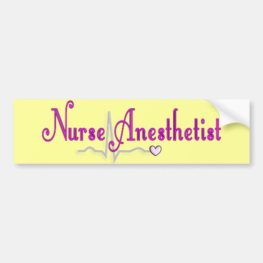 Krankenschwesteranesthetist-Geschenke Autoaufkleber (Vorne)