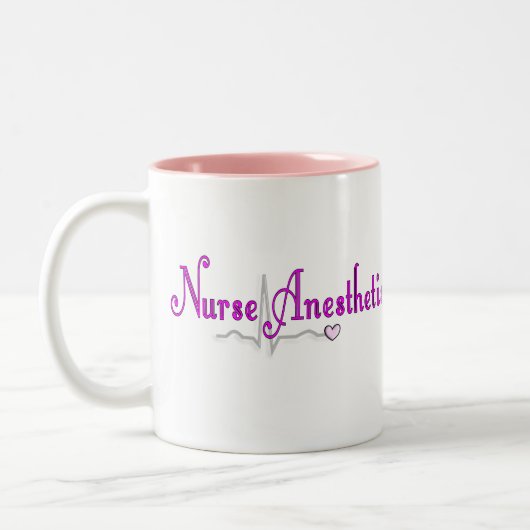 Krankenschwesteranesthetist-Geschenke Zweifarbige Tasse (Links)
