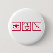 Krankenschwesterausrüstung Button (Vorderseite)