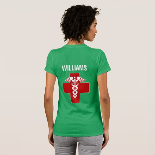 KrankenschwesterCaduceus Rod von Asclepius T-Shirt (Schwarz voll)