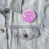 Krankenschwestercaduceus-Rosa Button (Beispiel)