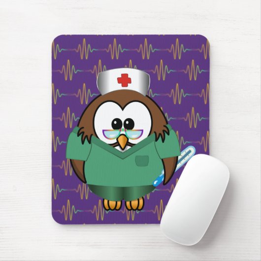 Krankenschwestereule Mousepad (Mit Mouse)