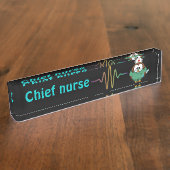 Krankenschwestereule Namensplakette (Seite)