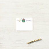 Krankenschwestereule Post-it Klebezettel (Auf Schreibtisch)